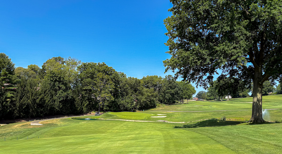 The ninth hole at South Hills Country Club, host of qualifying for the 2025 WPGA Mid-Amateur Championship