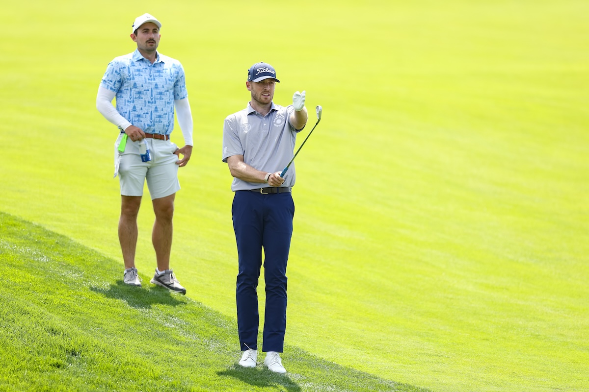 Matt Vogt lines up his shot on the 12th hole during a practice round ahead of the 2025 U.S. Open at Oakmont Country Club in Oakmont, Pa. on Tuesday, June 10, 2025. Photo courtesy Kathryn Riley/USGA