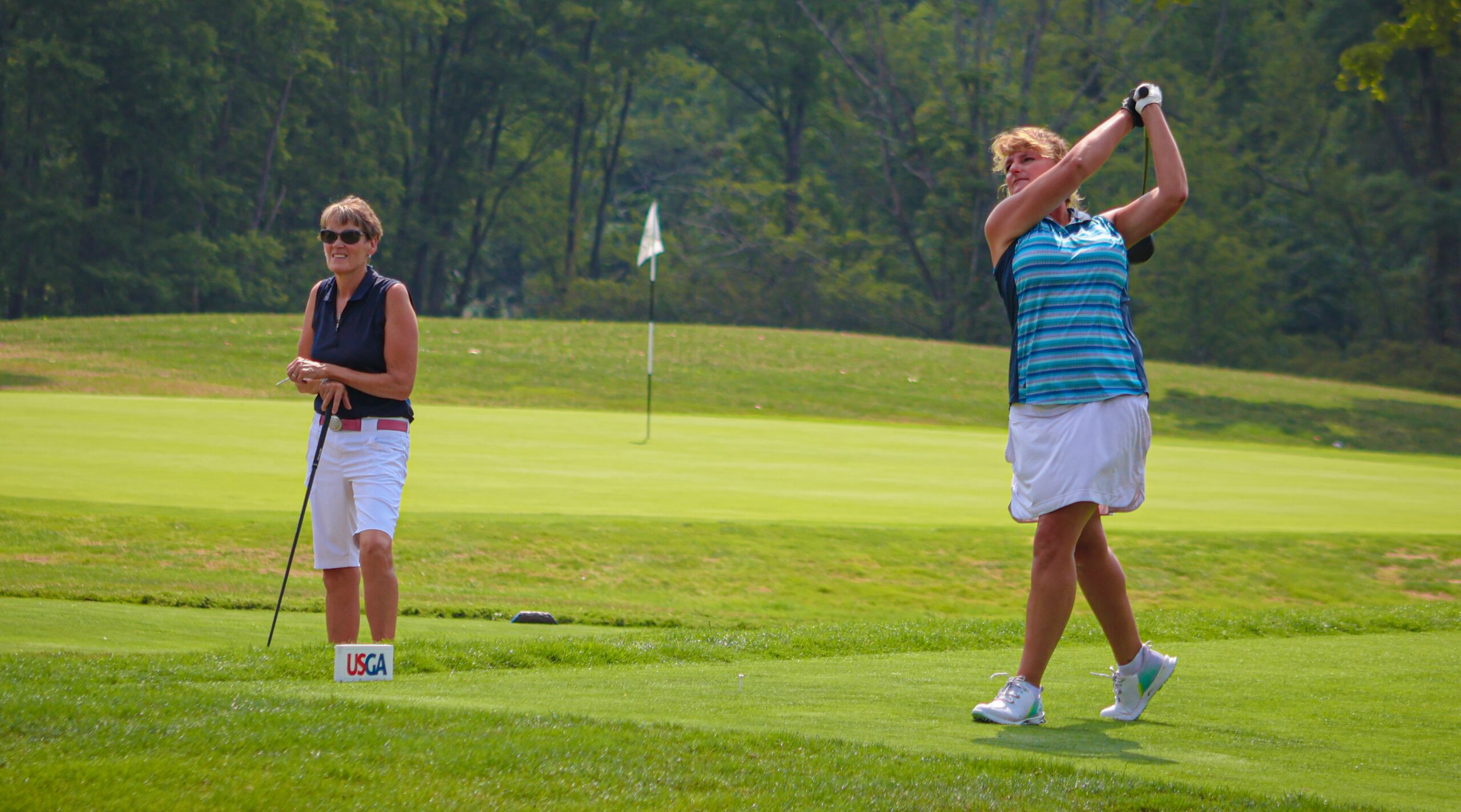Stephanie Urban competing at Ligonier Country Club in qualifying for the U.S. Senior Women's Amateur Championship