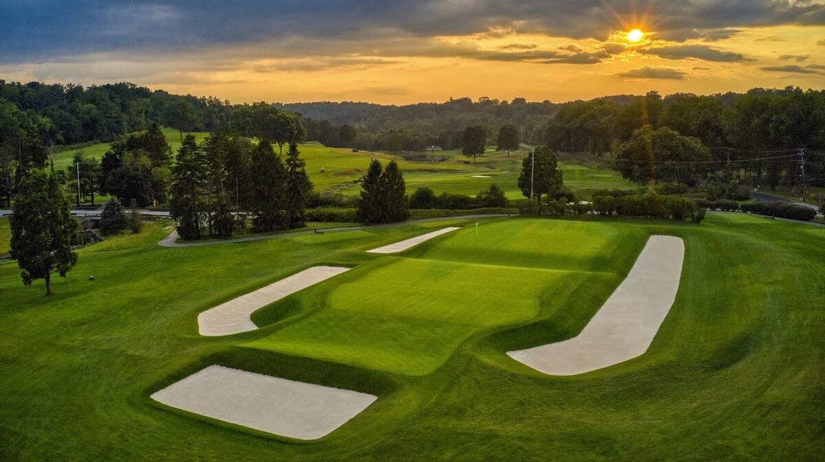 The 17th hole green at Fox Chapel Golf Club, host of the 2024 WPGA U.S. Senior Women's Open Championship