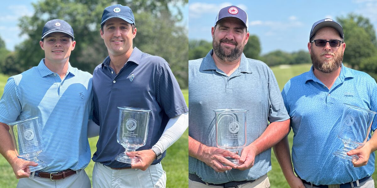 75th WPGA Brothers Tournament champions Parker & Tanner Johnson (left), and Brothers Net Tournament champions Robert & Joe Blumling (right) 75th WPGA Brothers Tournament champions Parker & Tanner Johnson (left), and Brothers Net Tournament champions Robert & Joe Blumling (right)
