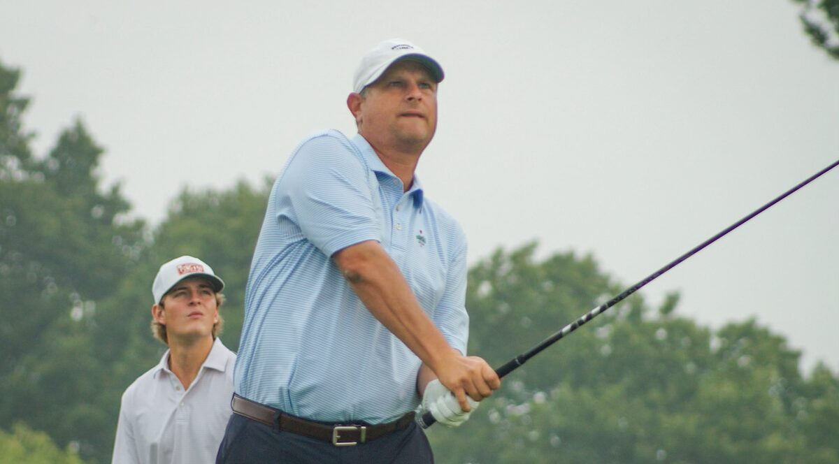 Kevin Fajt competing in round two of the West Penn Open at Indiana Country Club
