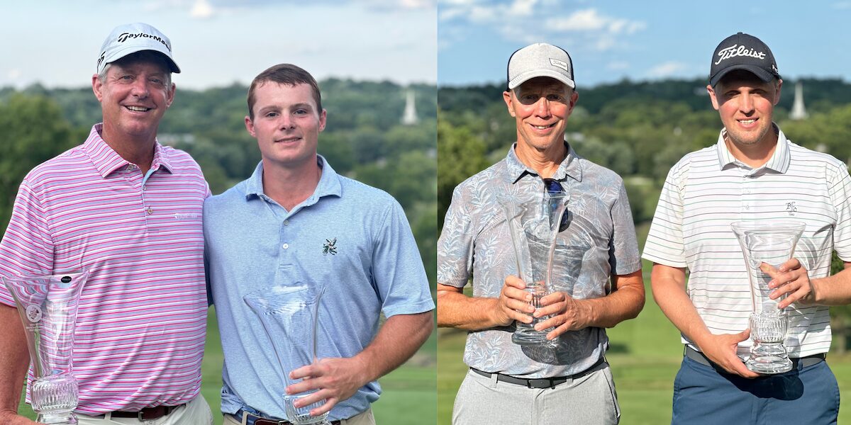 WPGA Father & Son Champions Brent & Parker Johnson (left), and Parent & Child Champions Tom & Thomas Garbin (right) WPGA Father & Son Champions Brent & Parker Johnson (left), and Parent & Child Champions Tom & Thomas Garbin (right)