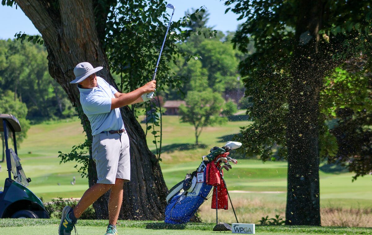 Michael Quallich teeing of on hole #17 at Fox Chapel Golf Club in the Quarterfinals of the C.R. Miller Match Play Invitational Michael Quallich teeing of on hole #17 at Fox Chapel Golf Club in the Quarterfinals of the C.R. Miller Match Play Invitational