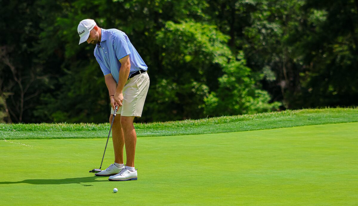 Chuck Tragesser putting on #10 in the final round of the 122nd WPGA Open Championship at Sewickley Heights Golf Club Chuck Tragesser putting on #10 in the final round of the 122nd WPGA Open Championship at Sewickley Heights Golf Club