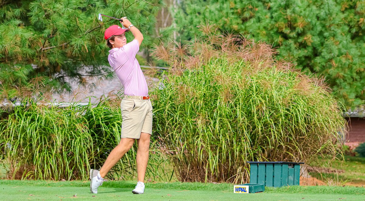Carson Kittsley competing in the WPIAL Finals at Butler Country club