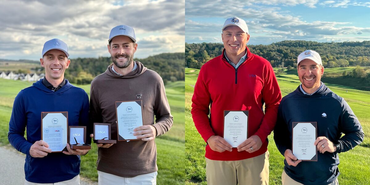 Qualifiers for the 2025 U.S. Amateur Four-Ball Championship - Brandon Ramsuer & Kyle Bailey (left), and Nicholas Brediger & Ryan Rettberg (right)