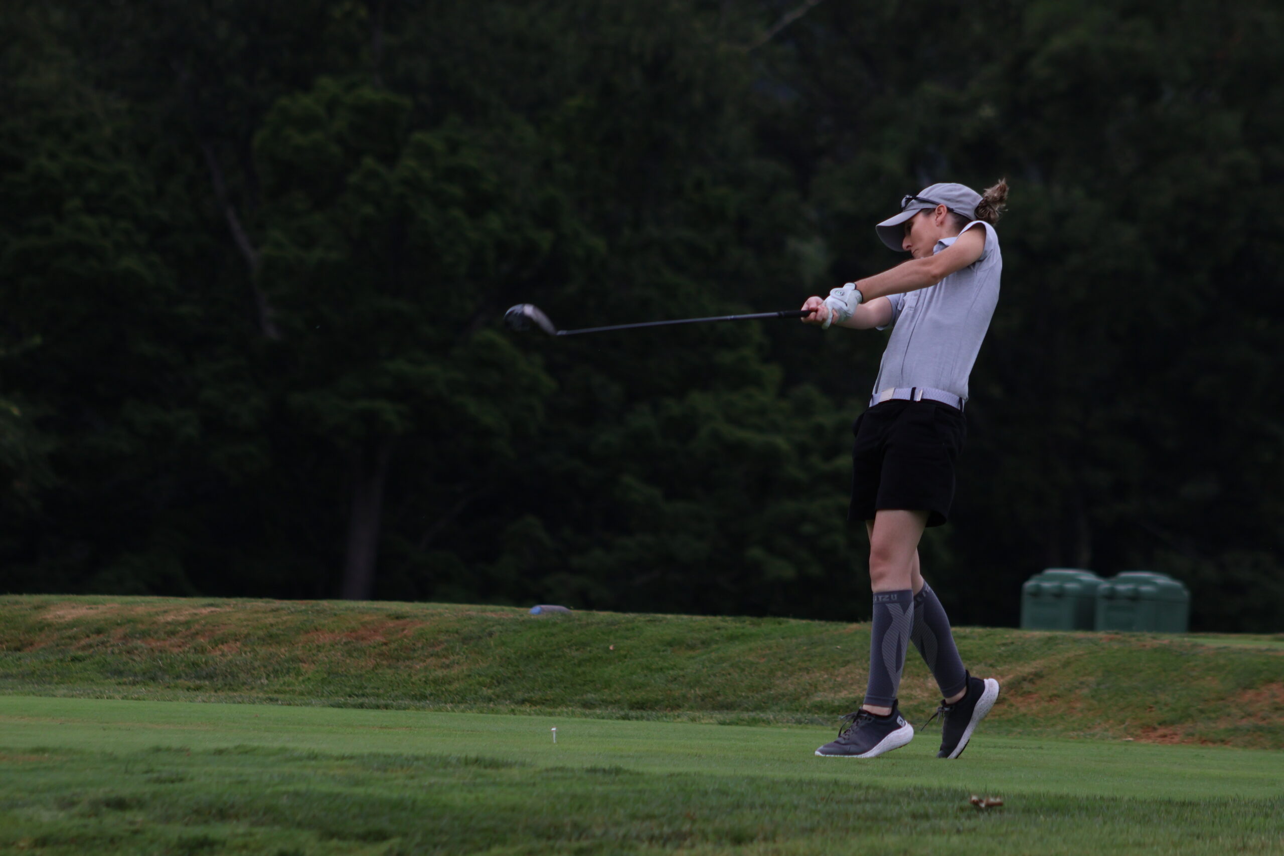 Samantha Formeck teeing off on the 8th hole at Green Oaks Country Club during the WPGA Women's Amateur Championship