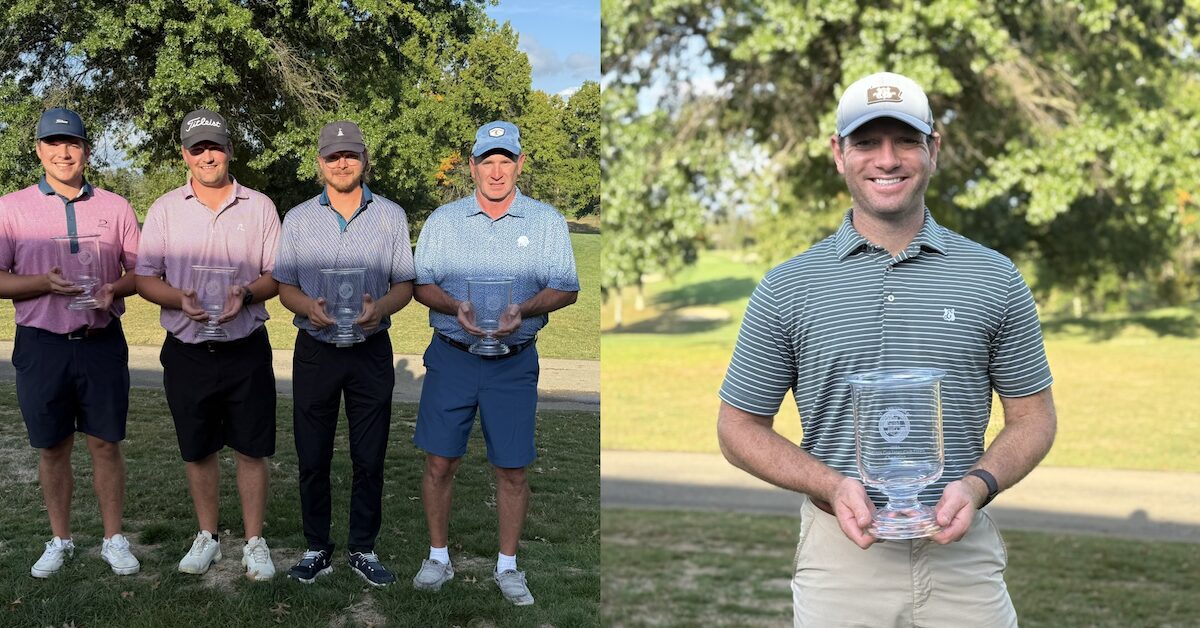 The 2024 Jamison Cup Inter-Club Champions, Connoquenessing Country Club, from left to right, Ryan Meyer, Garrett Schlick, Jacob Marquardt and Mike McCullough; and Jamison Cup medalist, Shane Stewart, right.